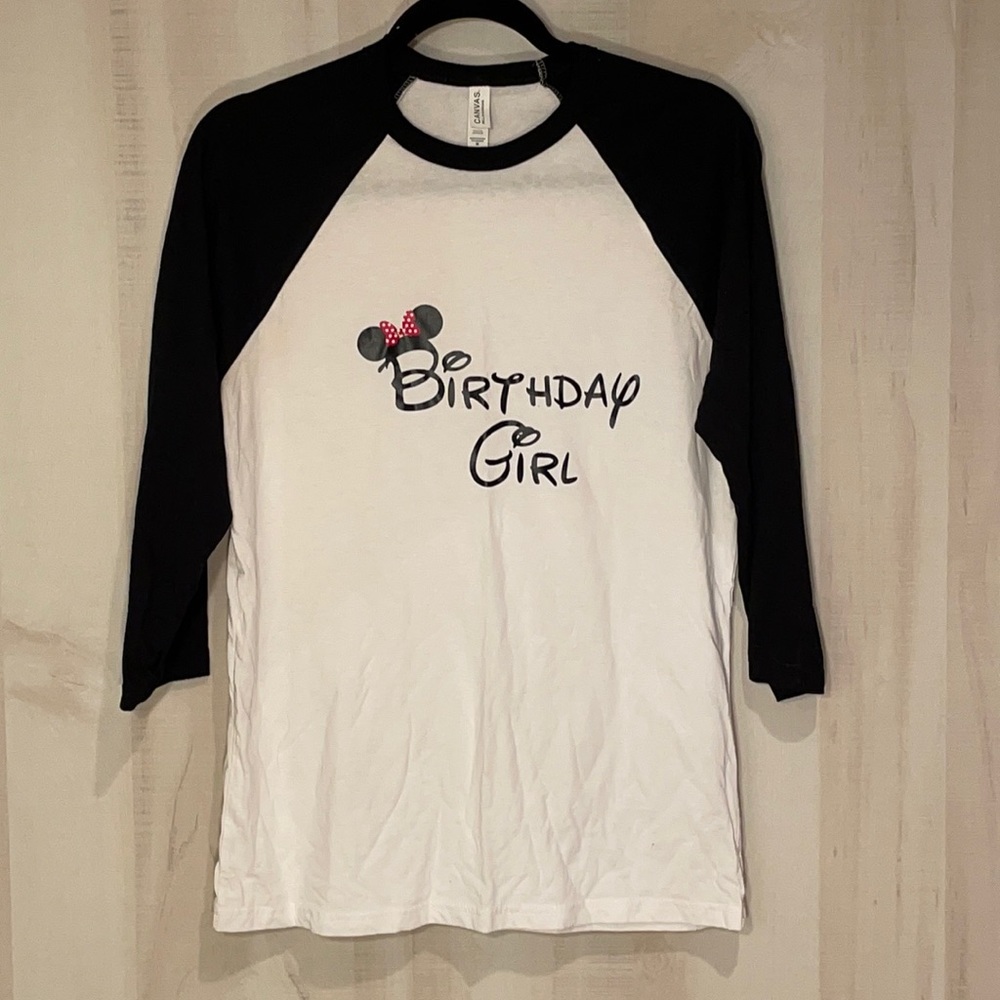 Disney Birthday Girl Baseball Tee